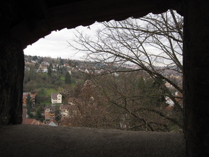 Looking through the old town wall
