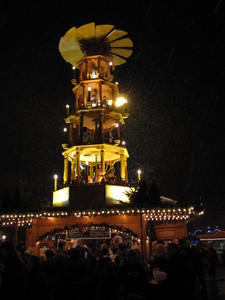 A large German Candle Pyramid at the Esslingen Mittelaltermarkt & Weihnachtsmarkt (Christmas & Medieval Market)